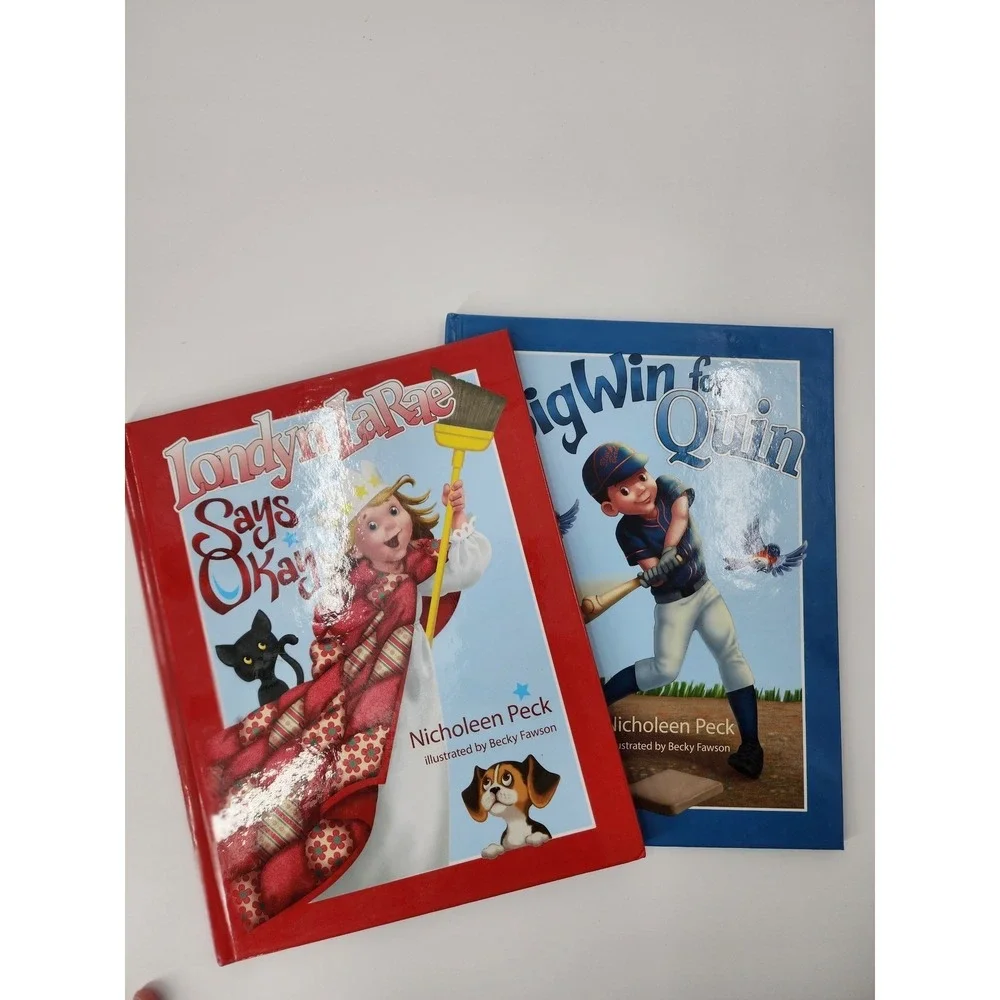 Nicholeen Peck Childrens Books Londyn LaRae Says Okay & Big Win for Quin Set of2